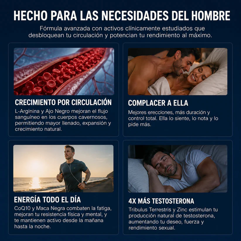 SUPLEMENTO N°1 EN ECUADOR — AUMENTA TU MASCULINIDAD. 60 caps