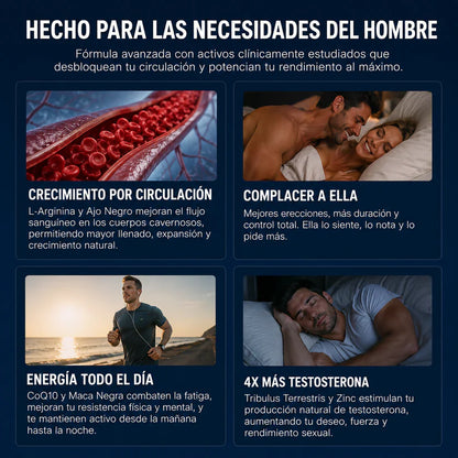 SUPLEMENTO N°1 EN ECUADOR — AUMENTA TU MASCULINIDAD. 60 caps